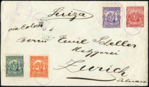 1898, Ganzsachen-Brief über 1 c (Allegorie) ... 