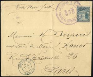 1896, Brief vom 30.3. nach Paris ... 