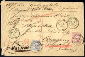 1870, Wertbrief über 263 Reichsthaler vom ... 