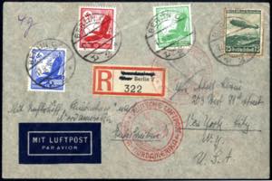 1936, rekommandierter Luftpostbrief vom ... 