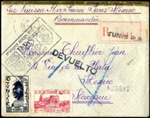 1952, rekommandierter Luftpostbrief vom ... 