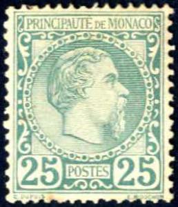 1885, Karl III, 25 C. bläulichgrün, ... 