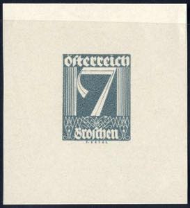 1925, Ziffer 7 Gr. Einzelabzug in der Farbe ... 