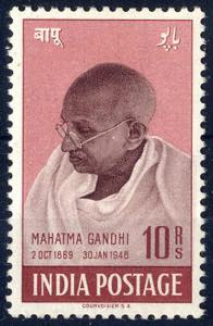 1948, Mahatma Gandhi 10 R. mint very light ... 
