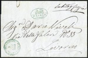 1858, STRADA FERRATA MARIA ANTONIA: lettera ... 