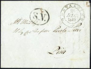 1848, STRADA FERRATA LEOPOLDA: lettera del ... 