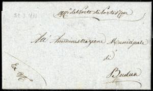 Portoroz 1833, lettera da Portoroz il 22.3 ... 