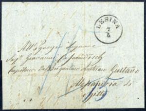 Lesina 1860, Brief vom 7.4 über Triest ... 