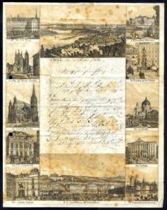 Wien 1851, Brief von Wien am 1.7. nach ... 