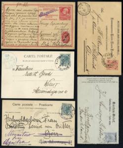 1895-19o5, Lot von zwei Korrespondenzkarten, ... 