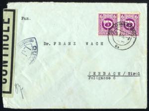 1945, Brief von Schwaz vom 24.8. nach ... 