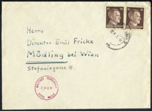 1945, Brief von Saalfeld (Saale) vom 8.4. ... 