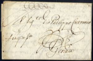 1666, Brief von Amsterdam vom 26.3. nach ... 