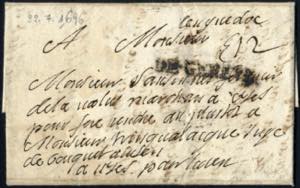 1696, lettera da DE GENEVE il 22.7 per ... 