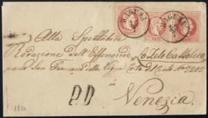 Ragusa 1870, Ganzsachen-Brief Franz Joseph ... 