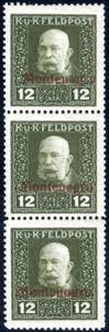 1917, nicht verausgabte Feldpostmarke zu 12 ... 