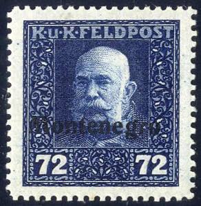 1917, nicht verausgabte Feldpostmarke zu 72 ... 