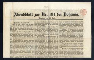 1858, komplette Zeitung Bohemia vom 18. ... 