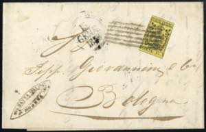 1859, lettera da Modena il 15.1 per Bologna ... 