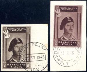 1946, Corpo Polacco 2 Zl. bruno nero e bruno ... 