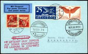 1930, Zeppelin Sachsenfahrt, Flugpostbrief ... 