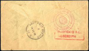 1918, Busta di telegramma del 14.2 spedita ... 
