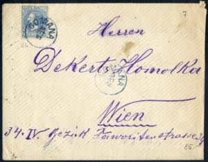 1885, Brief von Comana am 28.10. nach Wien ... 