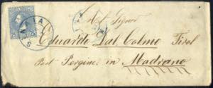 1885, Brief von Sinaia am 17.3. nach Madrano ... 