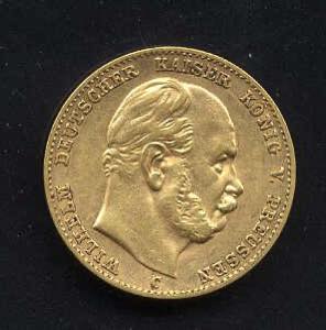10 Mark Wilhelm I. 1875C, Gold, 3,98 Gr., ... 