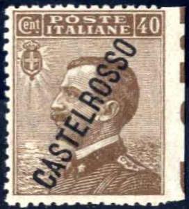 1924, 40 c. bruno con soprastampa obliqua ... 