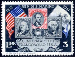1947, Centenario del primo francobollo degli ... 