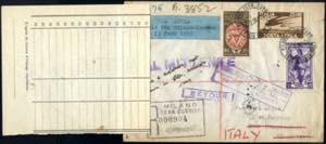 1951, raccomandata di posta aerea del ... 