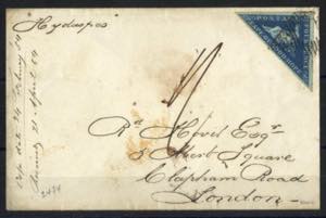 1854, cover dated 24.2.1854 from Cape Town ... 