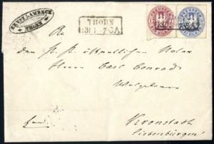 1866, Brief von Thorn am 13.1. nach ... 