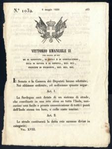 1850-1, Ordinanza del 6.5.1850 di Vittorio ... 