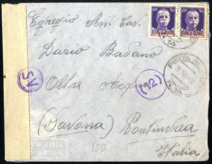 1941, lettera aerea della Posta Militare ... 