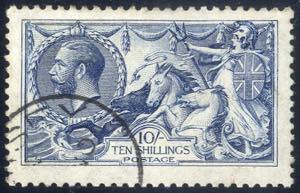 1915, 10 s. blue, exceptionally fine used ... 