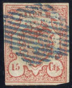 1852, RAYON III, kleine Wertziffer 15 cts. ... 