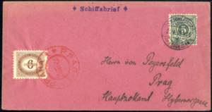 1899, Schiffsbrief frankiert mit 5 Pf ... 