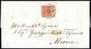 Venzone 11/7 1863, splendida lettera a ... 