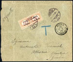 1919, splendida lettera tassata con coppia ... 