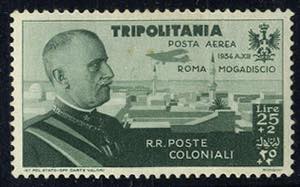1934, Volo Roma-Mogadiscio, 10 valori ... 