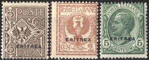 1903, Floreale 1 c. 2c. 5c., Sass.+Unif. ... 