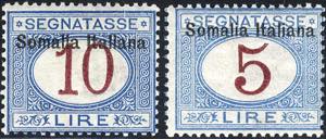 1909, Segnatasse, soprastampati Somalia ... 