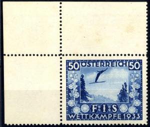 1933, FIS I, 4 Werte, jeweils vom Eckrand, ... 