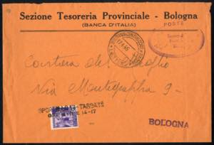 1945, lettera del 17.4.1945 da Bologna per ... 