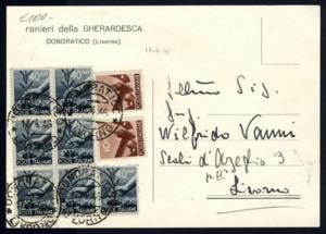 1946, Cartolina da Donoratico 17.4.1946 per ... 