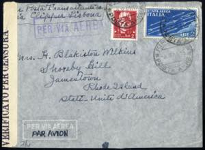 1941, Lettera da Firenze 8.9.1941 per Rhode ... 