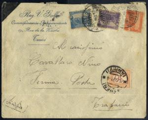 1921, Piroscafo Solunto, lettera da Tunisi ... 