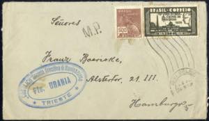 1934, Piroscafo Urania, lettera da Parà ... 